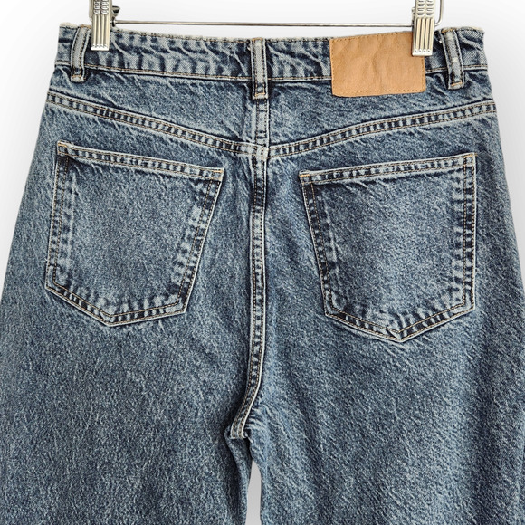 Zara 80s Inspired High Waisted Acid Washed Mom Jeans 6 - Picture 5 of 8